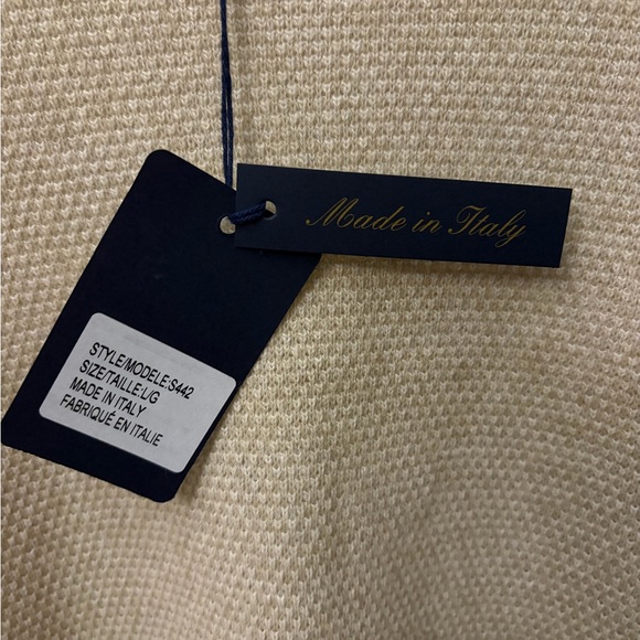 Lorenzo Classic Tan Crewneck Sweater. Cashmere & Wool blend - Picture 6 of 7